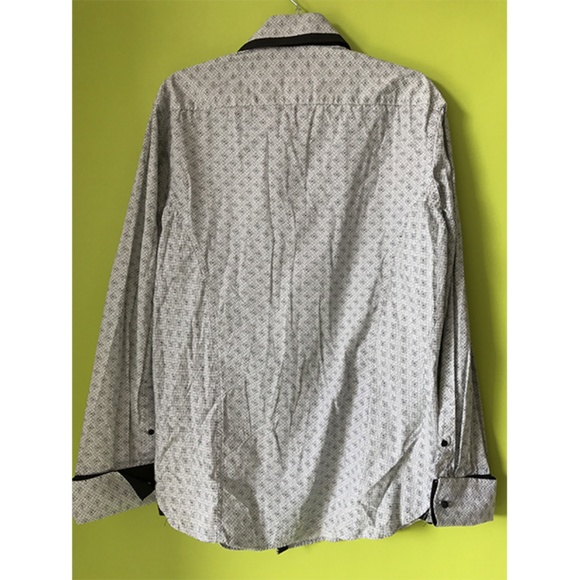 Pascal Morabito Geometric Men's Dress Shirt XXL - Picture 2 of 8